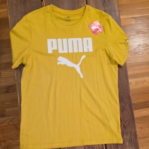 Puma Yellow Tee with White Logo